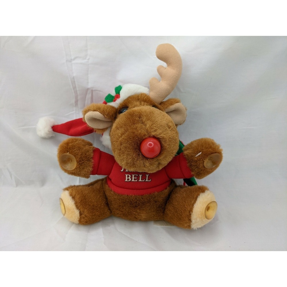 Fordlet Reindeer Deer Plush 8 Inch Suction Cups 1989 Stuffed Animal Toy